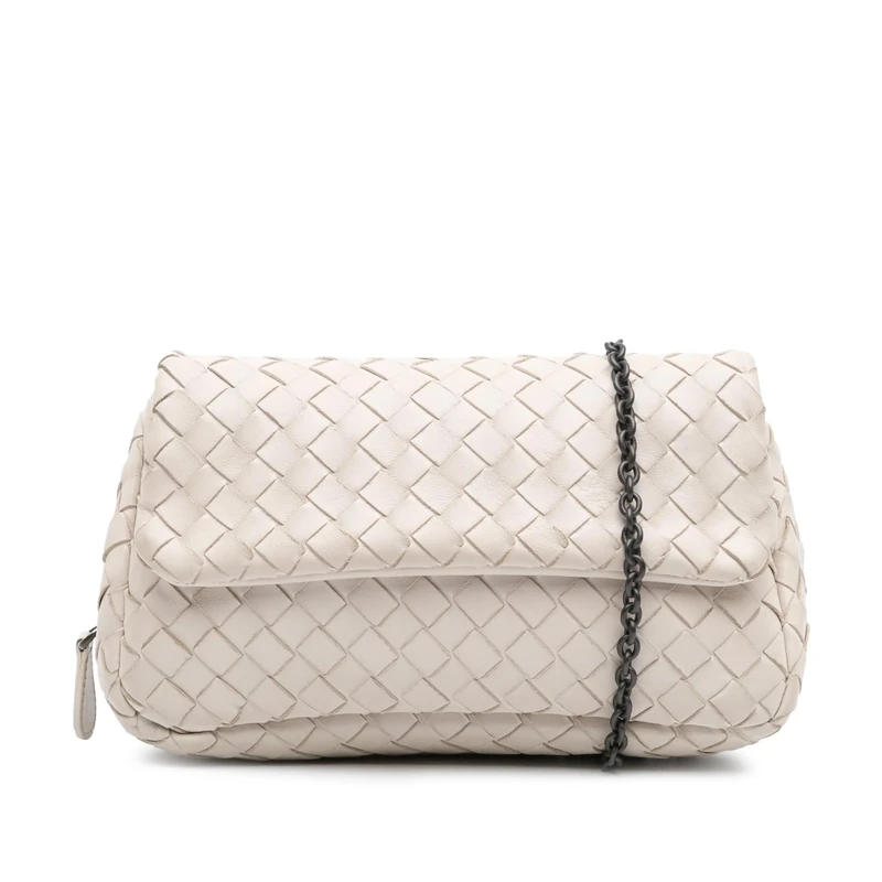 Bottega Veneta Pre-Loved Mini Nappa Intrecciato Expandable Chain Flap Crossbody