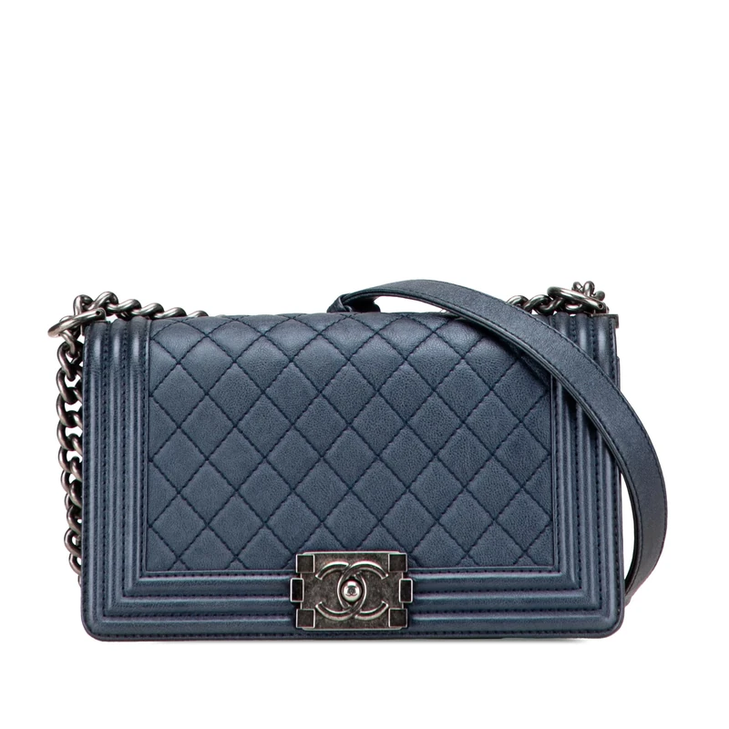 Chanel Pre-Loved Old Medium Quilted Lambskin Boy Flap