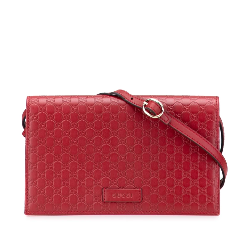 Gucci Pre-Loved Microguccissima Wallet On Strap Crossbody Bag