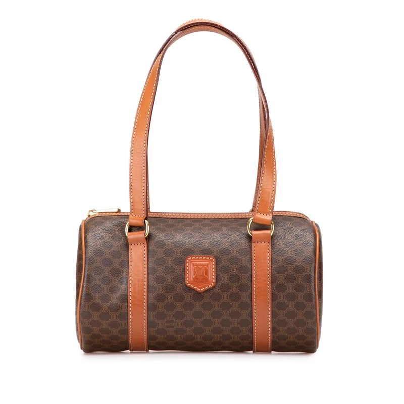 Celine Pre-Loved Macadam Coated Canvas Shoulder Bag