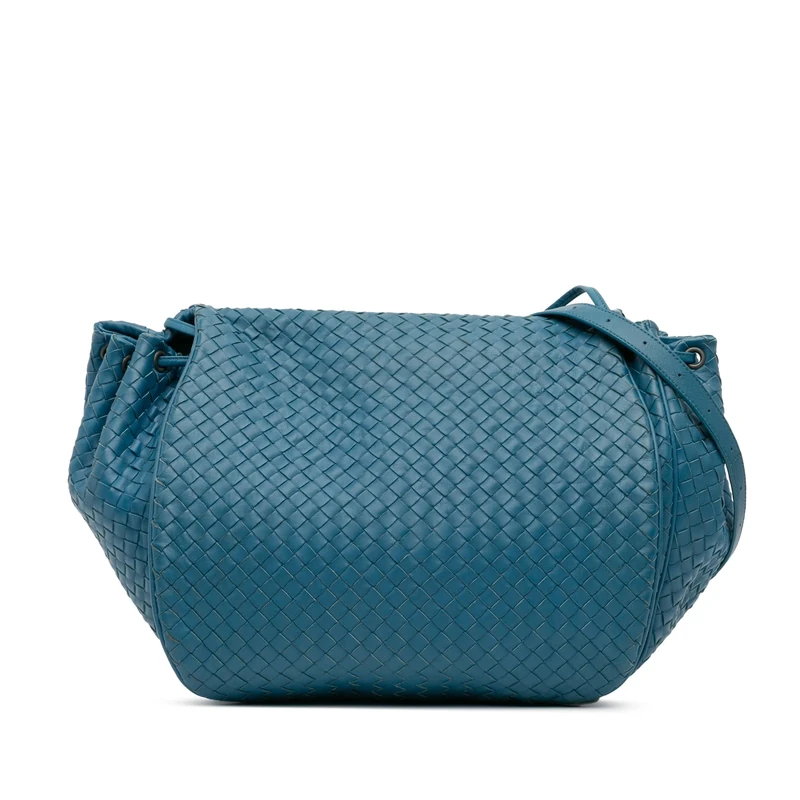 Bottega Veneta Pre-Loved Nappa Intrecciato Flap Crossbody Bag