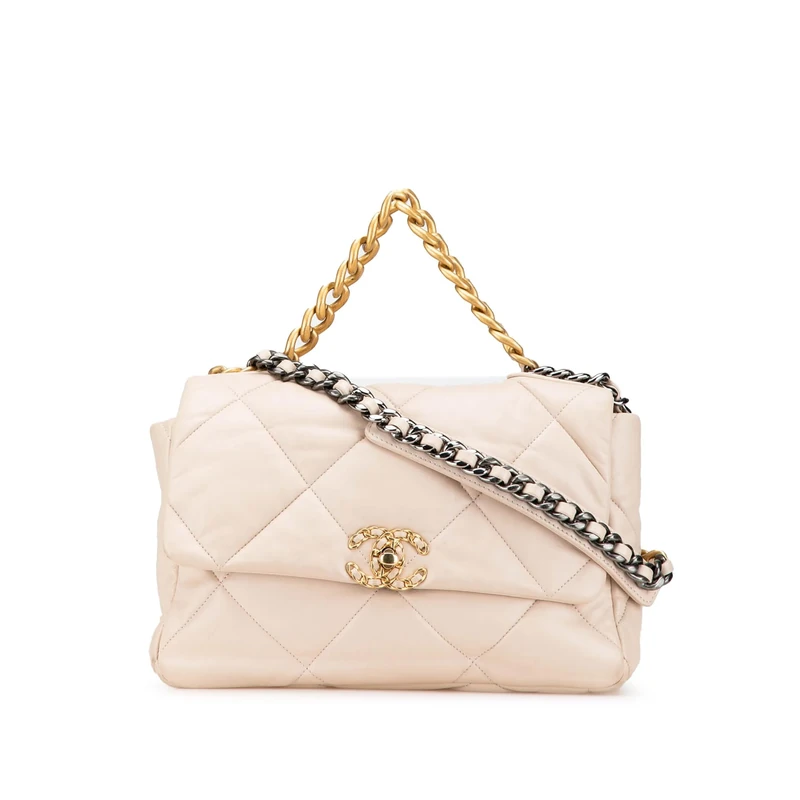 Chanel Pre-Loved Large Lambskin 19 Flap Handbag