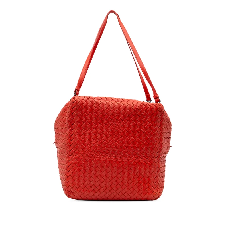 Bottega Veneta Pre-Loved Nappa Intrecciato Cube Shoulder Bag