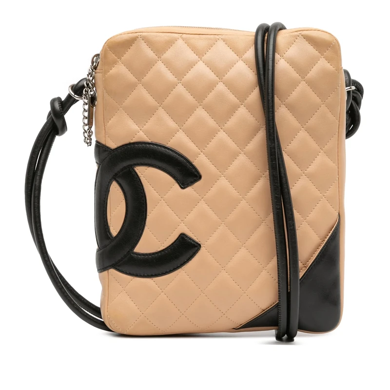 Chanel Pre-Loved Lambskin Cambon Ligne Crossbody Bag