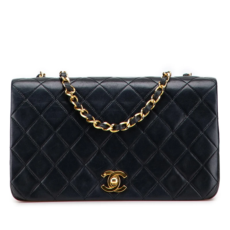 Chanel Pre-Loved CC Quilted Lambskin Full Single Flap