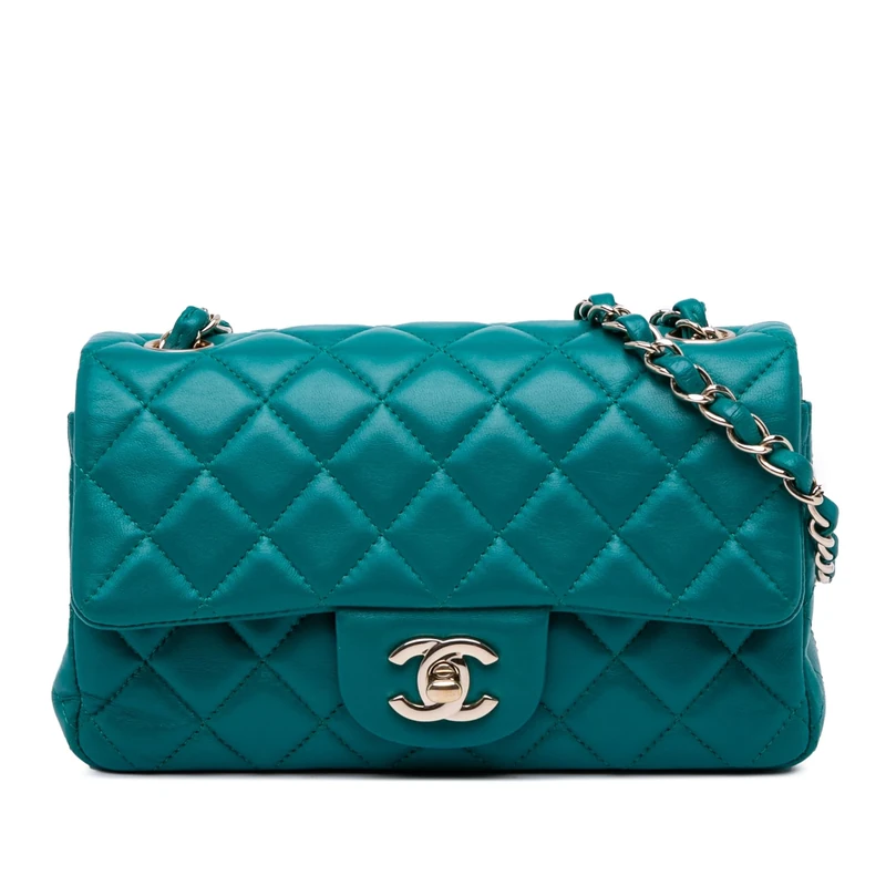 Chanel Pre-Loved Mini Rectangular Classic Lambskin Single Flap Crossbody Bag