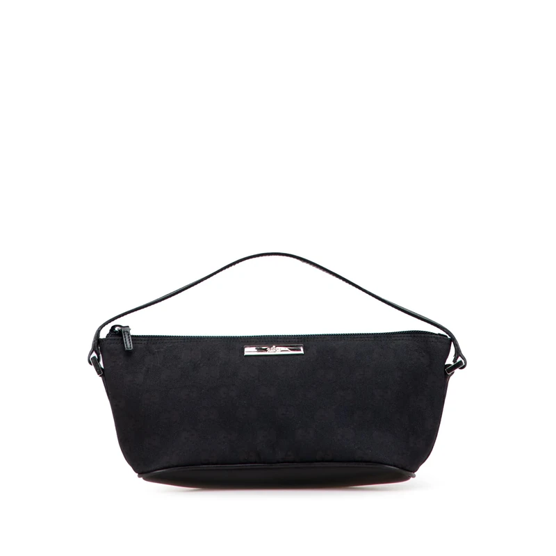 Gucci Pre-Loved GG Canvas Boat Shoulder Bag