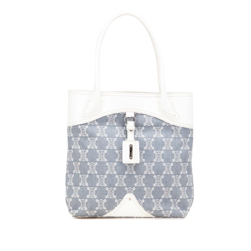 Celine Pre-Loved Macadam Denim Tote Bag