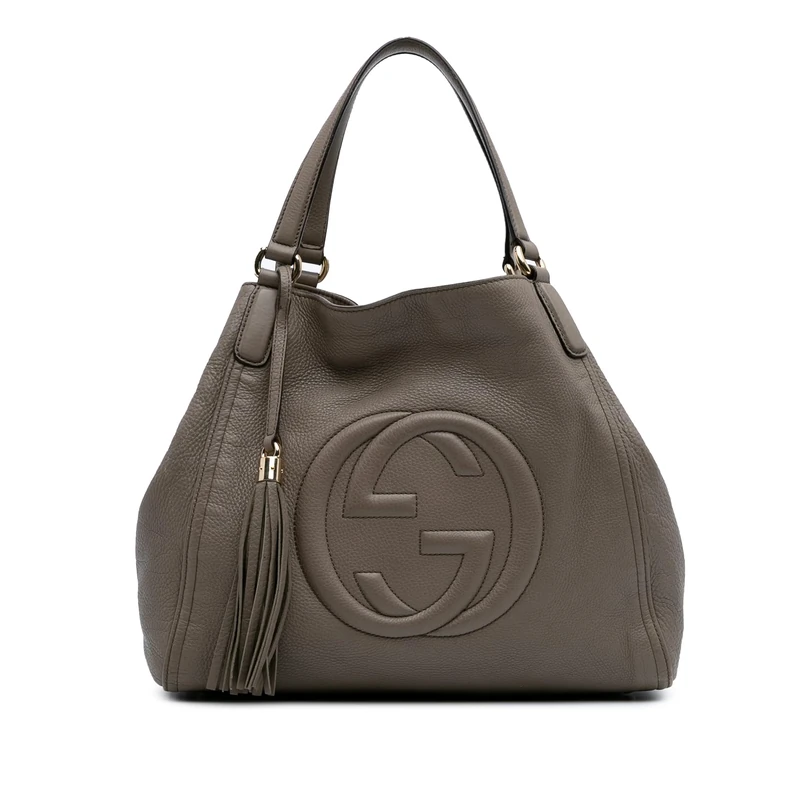 Gucci Pre-Loved Medium Leather Soho Cellarius Tote