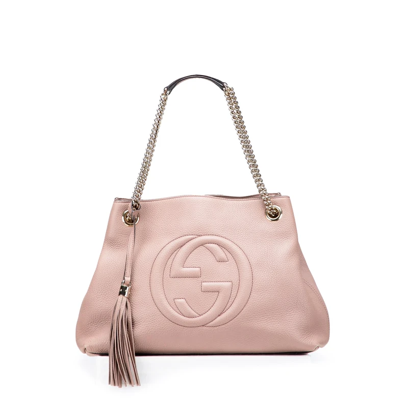 Gucci Pre-Loved Medium Leather Soho Chain Tote Bag