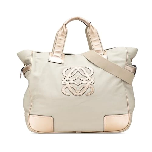 LOEWE Pre-Loved Anagram Canvas Satchel Handbag