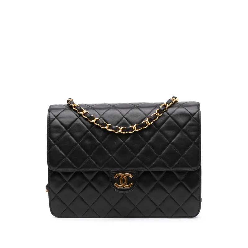 Chanel Pre-Loved Small CC Quilted Lambskin Single Flap Crossbody Bag
