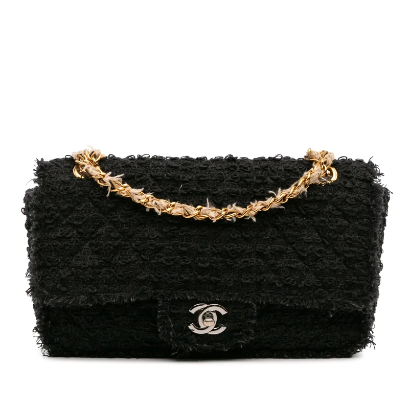 Chanel Pre-Loved Medium Classic Tweed Single Flap Shoulder Bag