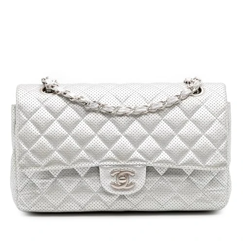 Chanel Pre-Loved Medium Classic Perforated Lambskin Double Flap