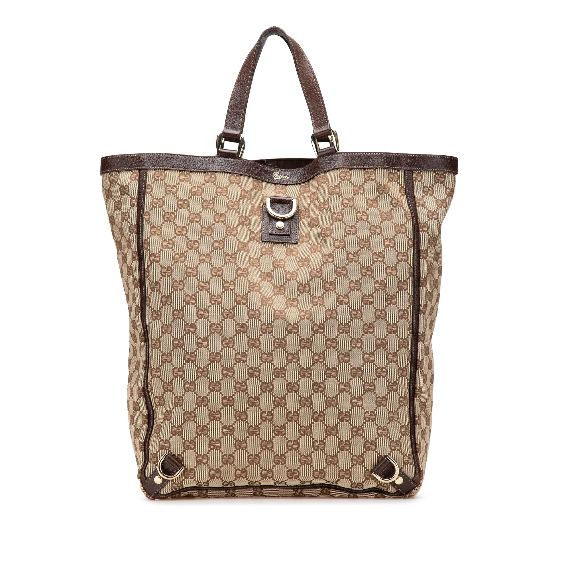 Gucci Pre-Loved GG Canvas Abbey D Ring Tote