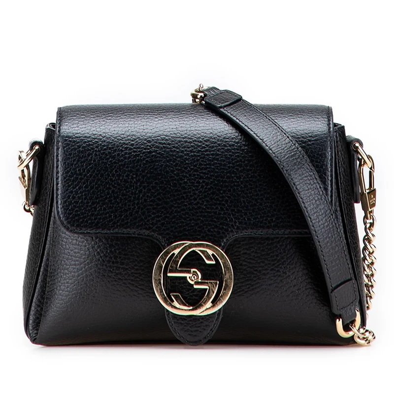 Gucci Pre-Loved Small Dollar Calfskin Interlocking G Crossbody Bag