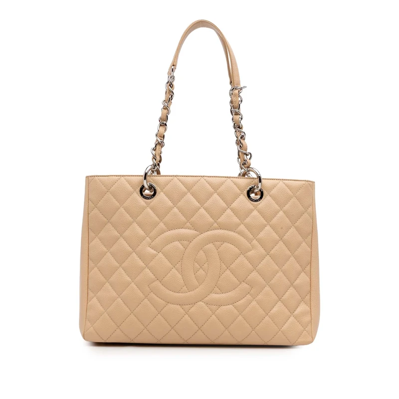 Chanel Pre-Loved Caviar Grand Shopping Tote Bag