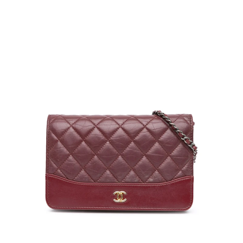 Chanel Pre-Loved Quilted Aged Calfskin Gabrielle Wallet On Chain Handbag Crossbody Bag