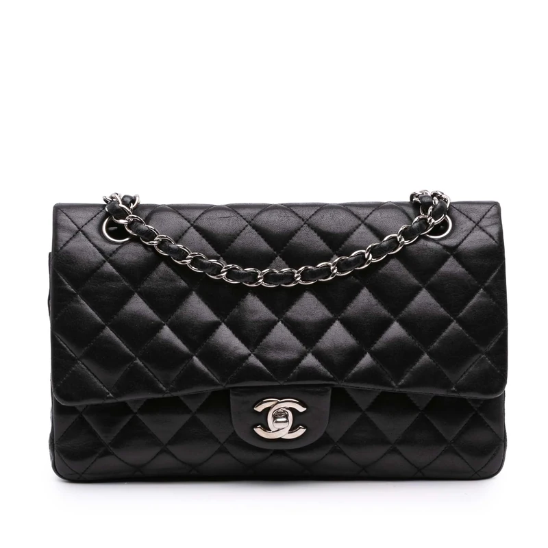 Chanel Pre-Loved Medium Classic Lambskin Double Flap Shoulder Bag