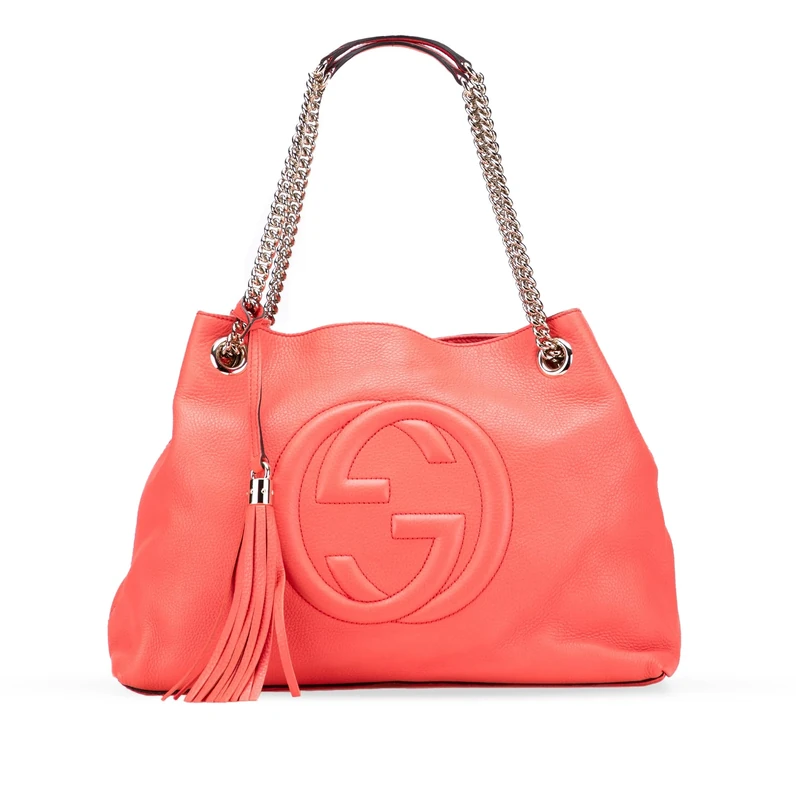 Gucci Pre-Loved Medium Leather Soho Chain Tote Bag