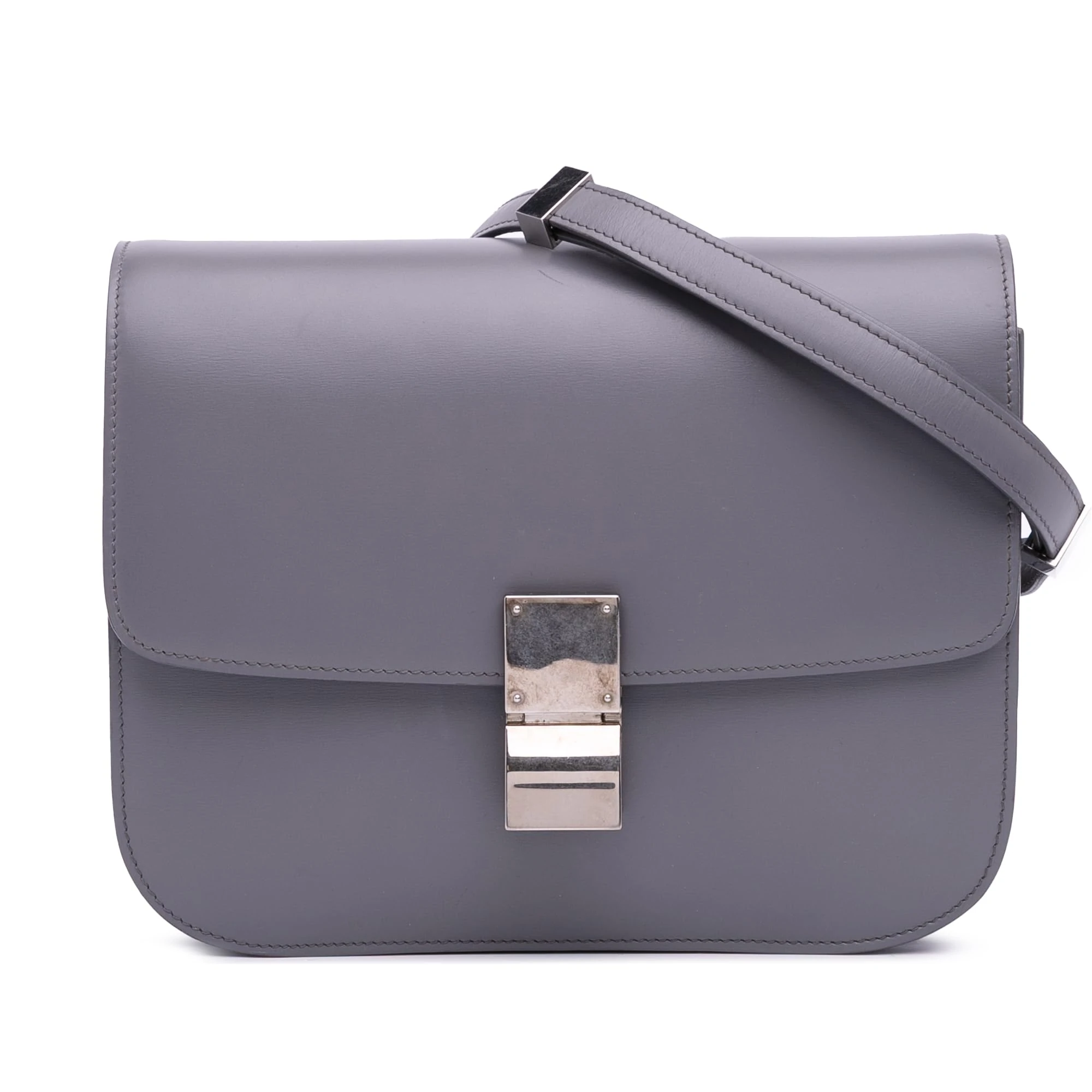 Celine Pre-Loved Medium Calfskin Classic Box Crossbody Bag