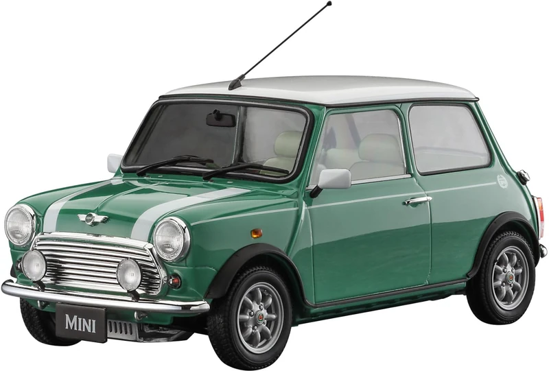 Hasegawa 620789-1/24 Mini Cooper 1997, Almond Green - 1:24 Scale