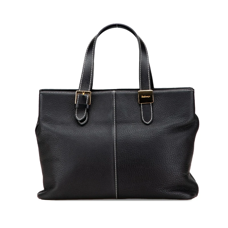 BURBERRY Pre-Loved Leather Tote