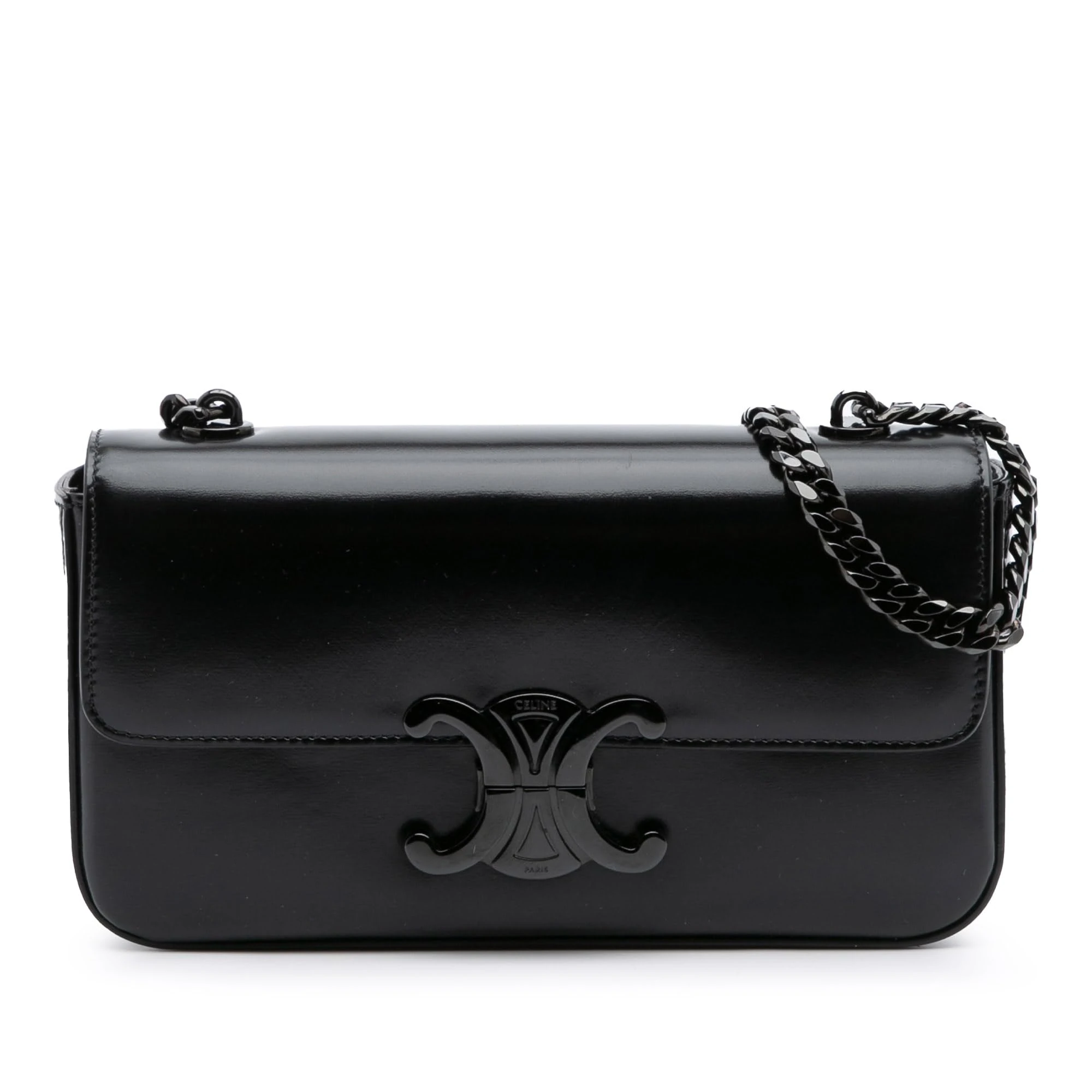 Pre-Loved Smooth Calfskin Cuir Triomphe Chain Shoulder Bag