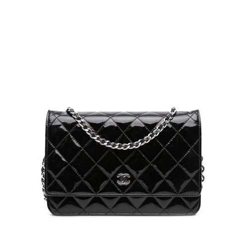Chanel Pre-Loved CC Quilted Patent Wallet On Chain Handbag Crossbody Bag