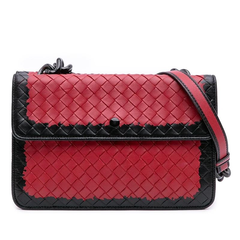 Bottega Veneta Pre-Loved Nappa Intrecciato Glass Shoulder Bag