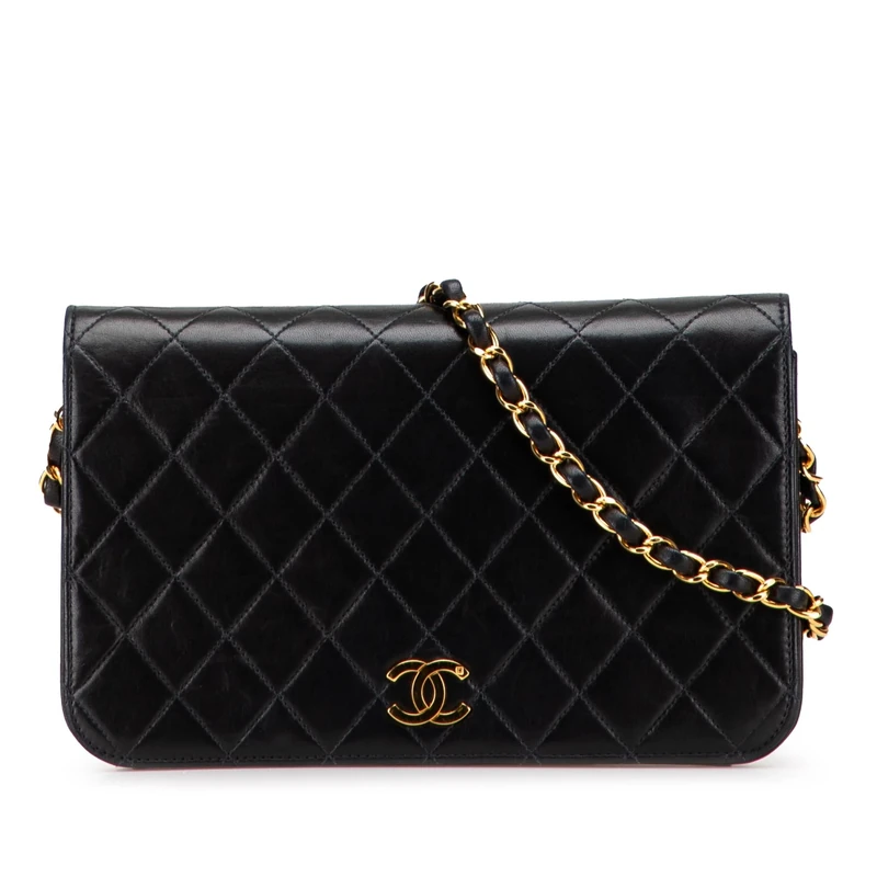 Chanel Pre-Loved CC Quilted Lambskin Full Single Flap