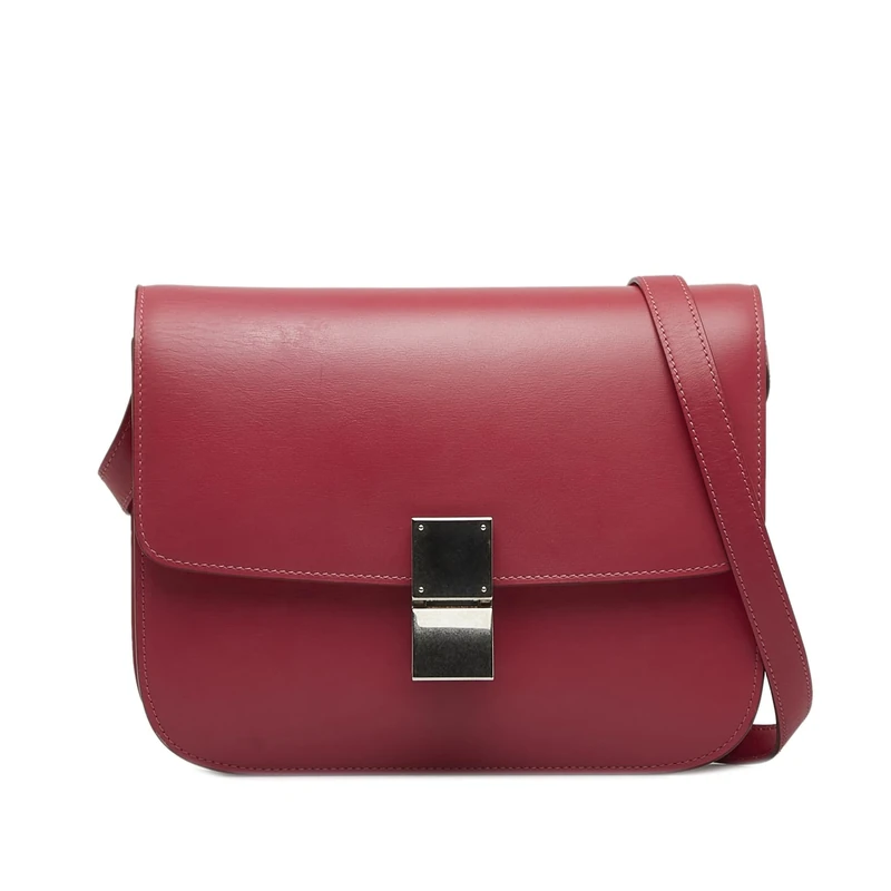 Celine Pre-Loved Medium Calfskin Classic Box Crossbody Bag