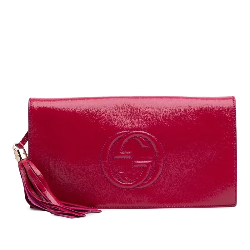 Gucci Pre-Loved Soft Patent Soho Disco Clutch Bag