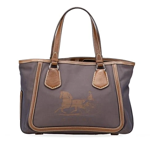 Celine Pre-Loved Canvas Carriage Tote Bag