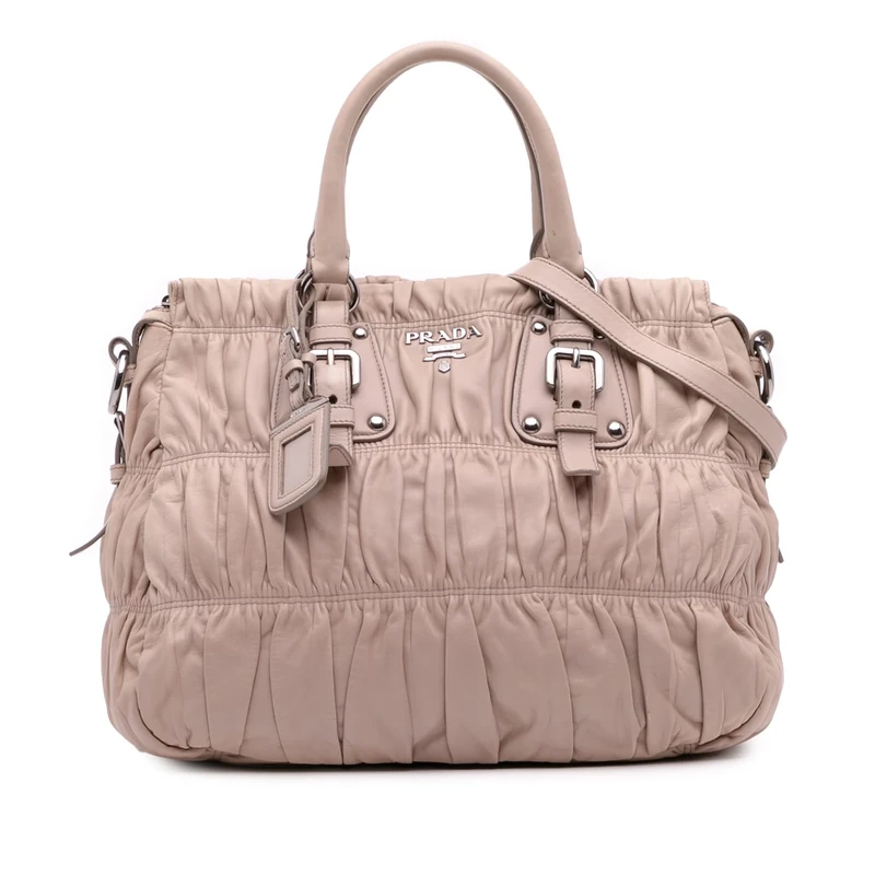 Prada Pre-Loved Nappa Gaufre Satchel Handbag