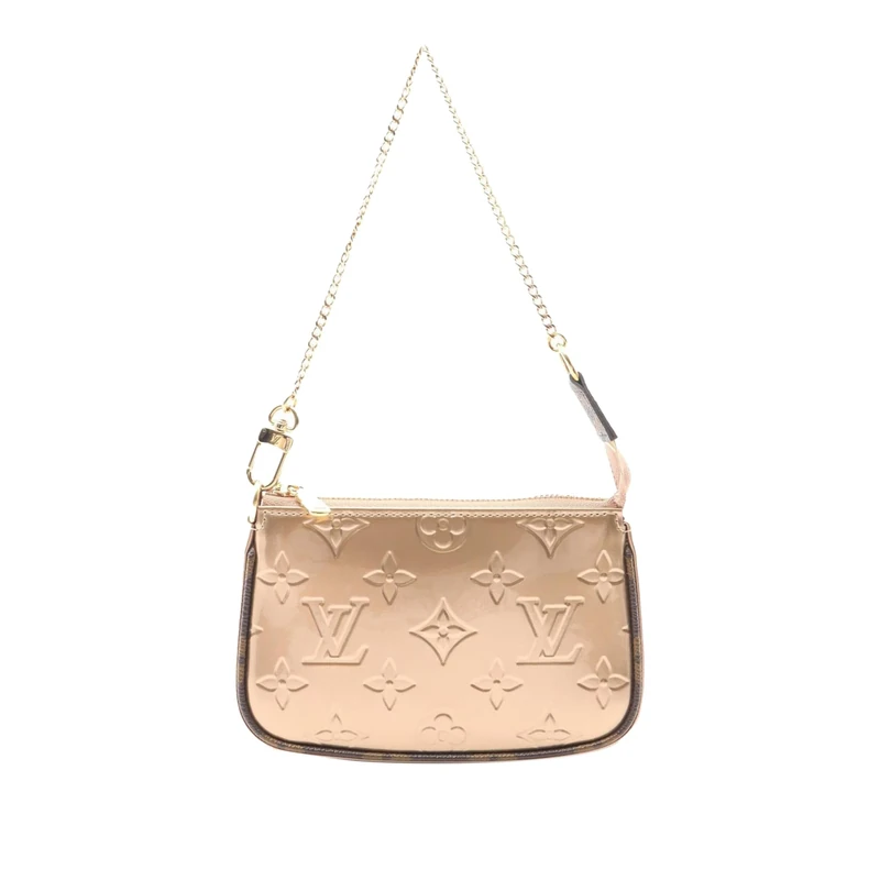 Louis Vuitton Monogram Vernis Mini Pochette - Rose Gold Pink - Image 1