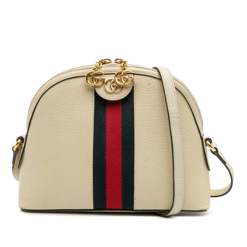 Gucci Pre-Loved Small Leather Ophidia Dome Crossbody