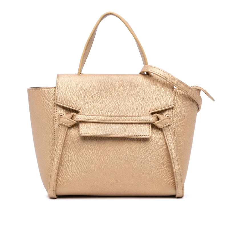 Celine Pre-Loved Nano Grained Calfskin Belt Bag Satchel