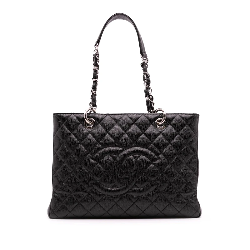 Chanel Pre-Loved Caviar Grand Shopping Tote Bag