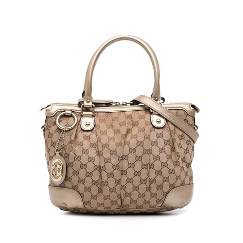 Gucci Pre-Loved GG Canvas Sukey Satchel