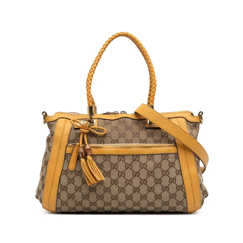 Pre-Loved GG Canvas Bella Satchel Handbag