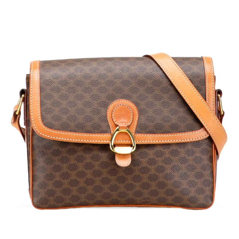 Celine Pre-Loved Macadam Coated Canvas Crossbody