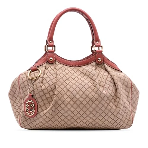 Gucci Pre-Loved Medium Diamante Canvas Sukey Tote Bag
