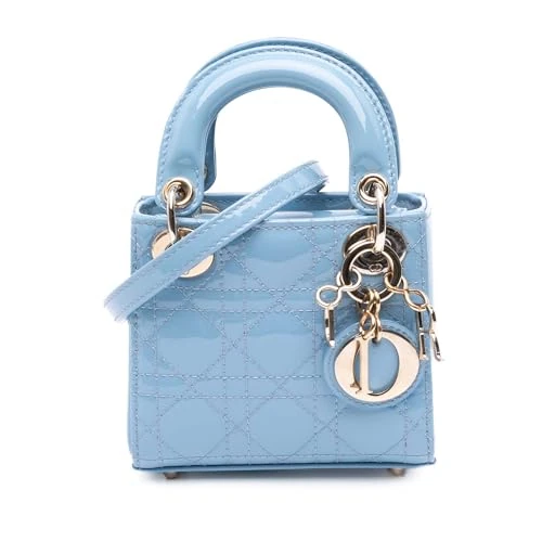 Dior Pre-Loved Micro Patent Cannage Lady Handbag