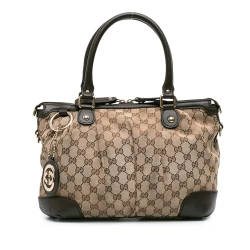 Gucci Pre-Loved GG Canvas Sukey Satchel