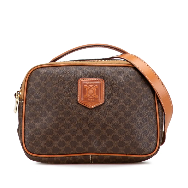 Celine Pre-Loved Macadam Coated Canvas Satchel Handbag