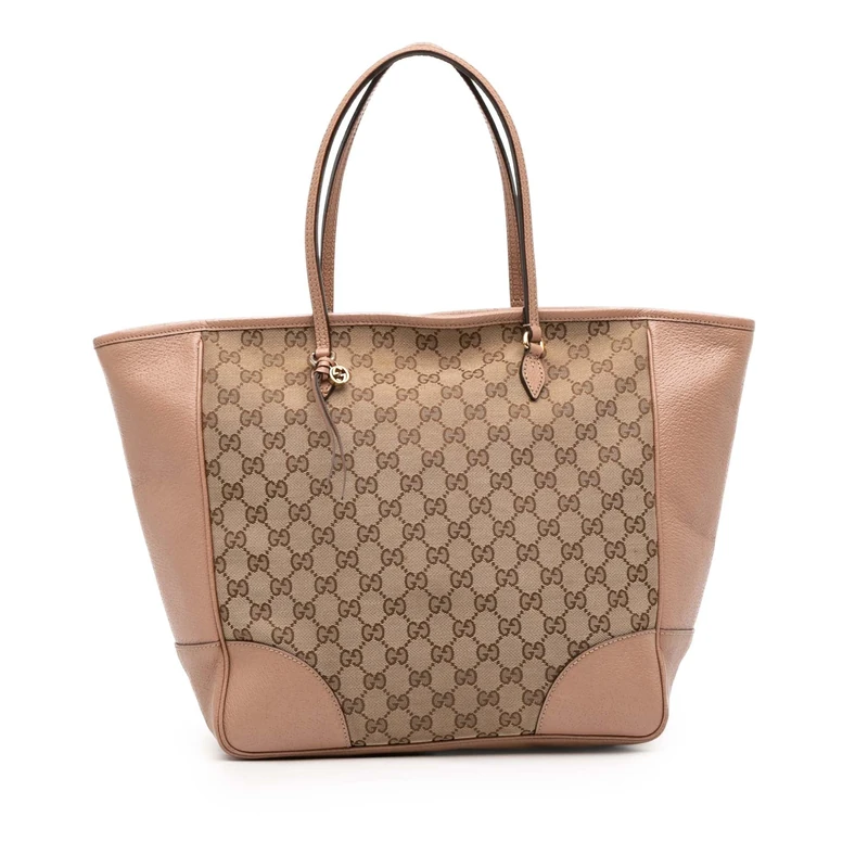 Gucci Pre-Loved GG Canvas And Leather Bree Tote Bag