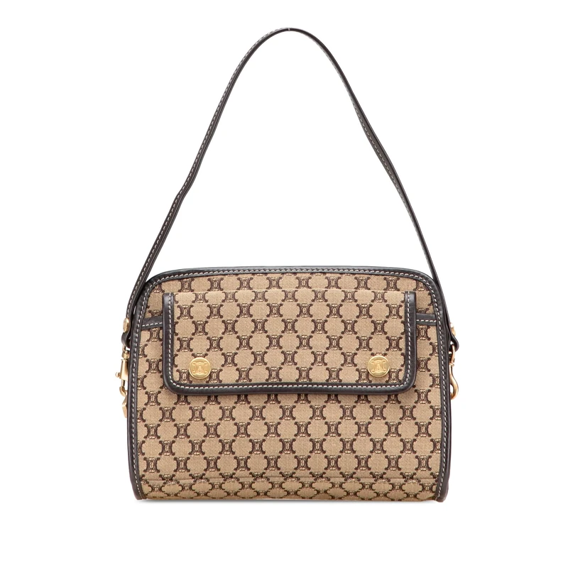 Celine Pre-Loved Macadam Canvas Triomphe Handbag