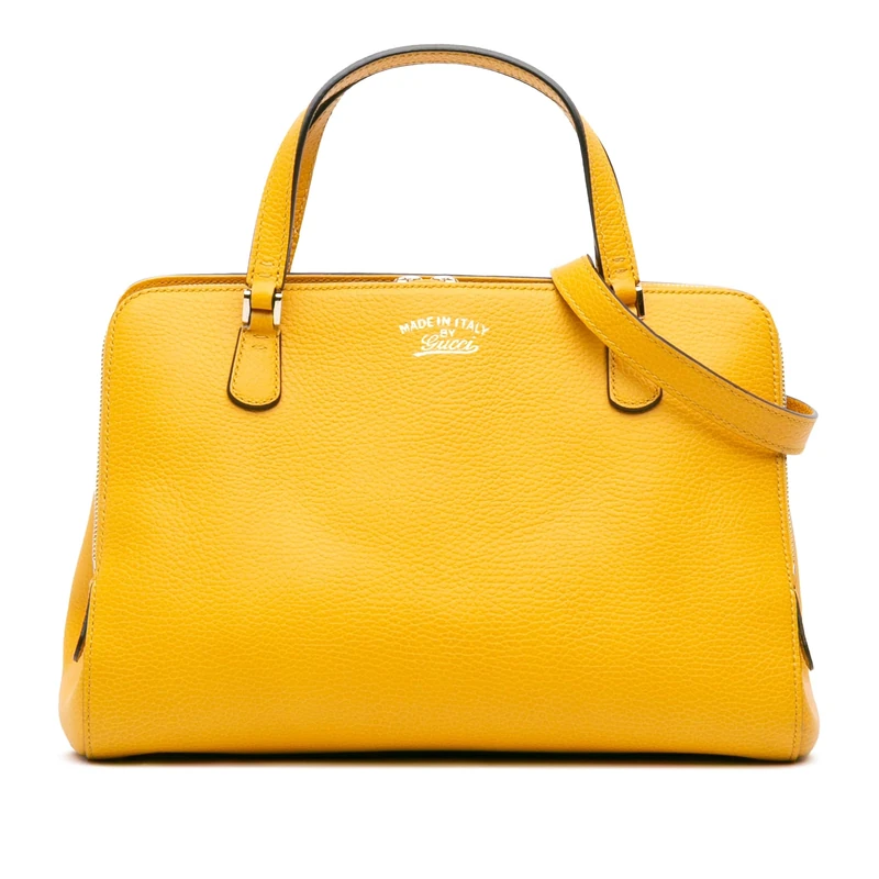 Gucci Pre-Loved Calfskin Swing Top Handle Satchel Handbag