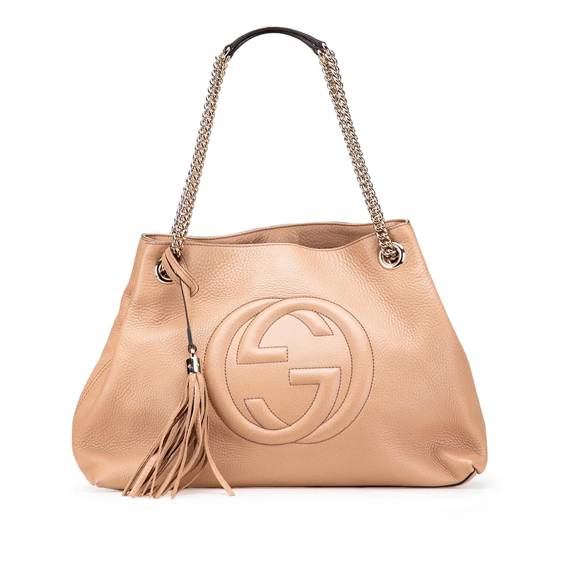 Gucci Pre-Loved Medium Leather Soho Chain Tote